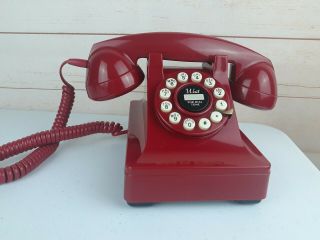 Crosley Model 302 Push - Button Landline Kettle Desktop Phone Red Vintage Look