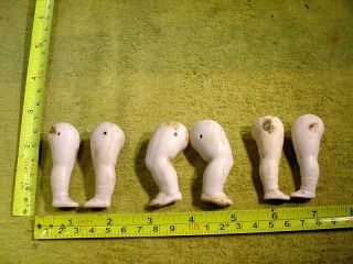 3 X Matching Pairs Excavated Vintage Rose Doll Legs Age 1890 Size 2.  1 " 13716