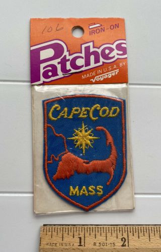 Nip Cape Cod Massachusetts Ma Compass Rose Blue Embroidered Voyager Patch Badge