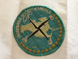 Vintage Underwater Society Of America Patch -
