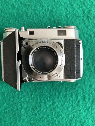 Vintage Kodak Retina IIa Schneider Kreuznach Xenon 2.  0 50mm w/ Case 2