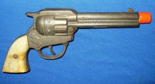 Estate Vintage Toy Capgun Gene Autry Cast Iron Kenton Pistol Antique Cap Gun B4