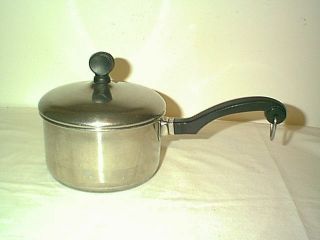 Vintage Farberware 1 Qt Stainless Steel Aluminum Clad Pot & Lid Ny Usa