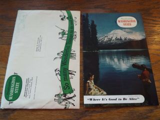 Vintage 1950 Washington State Travel Advertising Brochure
