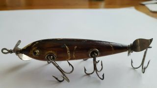Vintage Old South Bend 5 Hook Minnow Fishing Lure.  Circa 1912 - 1939.  (3 1/2 ").