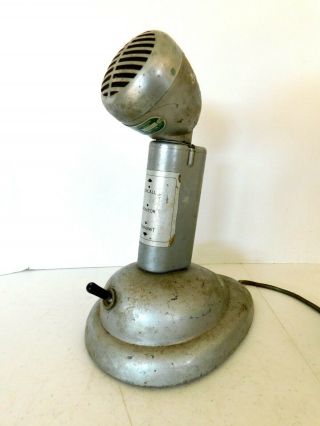 Vintage 40s Shure Machine Age Old Art Deco Streamlined Antique Bullet Microphone