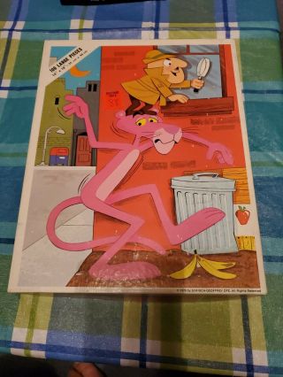 Vtg 1976 The Pink Panther 100 Large Piece Jigsaw Puzzle Whitman 4605