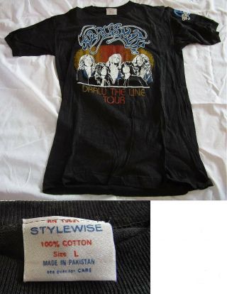 Vintage Aerosmith " Draw The Line Tour " Concert T - Shirt