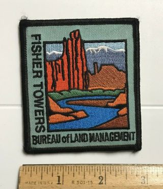Fisher Towers Bureau Of Land Managment Blm Moab Utah Souvenir Embroidered Patch