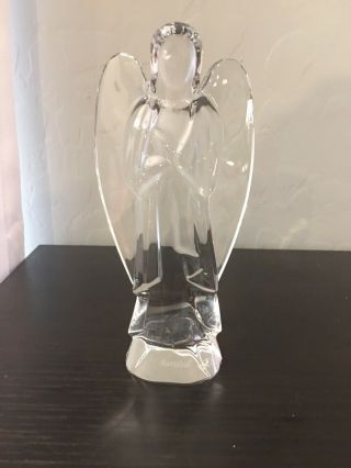 Vintage Baccarat Crystal France 6” Angel With Folded Arms