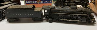 Lionel Vintage Postwar No.  2026 Madison Hardware Steam Locomotive With Tender 20