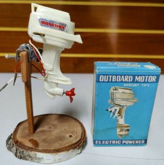 Vintage 1960s Union Craft Plastic Battery Operated Mercury Toy Outboard Motor