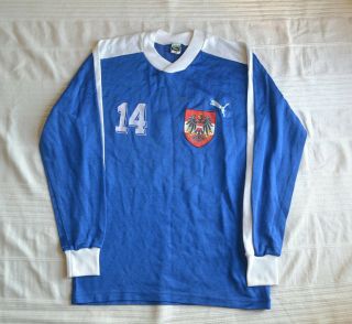 Puma Retro Vintage Shirt Jersey Trikot Austria National Team Size 5/6 Medium