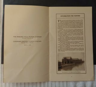 VINTAGE 1916 NIAGARA FALLS N.  Y.  POWER COMPANY ADVERTISING BOOKLET ILLUSTRATED 2