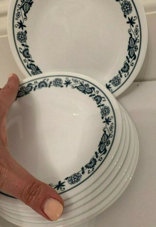 Vintage 7 Corelle Old Towne Blue Bread And Butter Dessert Plate 6 3/4 "