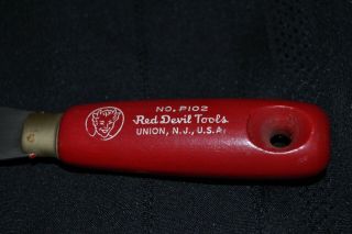 Vintage Red Devil Putty Knife No.  P102 Red Devil Tools Union,  N.  J.  U.  S.  A.