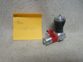 21 Vintage Cox.  15 / N.  O.  S Old Stock Red Factory Airplane Engine