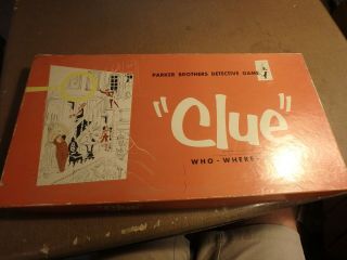 1956 Parker Bros.  Clue Board Game - Complete