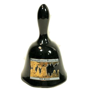 Carlsbad Caverns Mexico Souvenir Bell Large 6 " Ceramic Porcelain Collectible