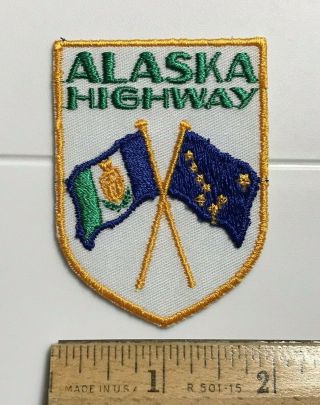 Alaska Highway Yukon Territory Canada Alaskan Flags Souvenir Embroidered Patch