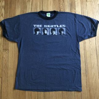 The Beatles 2xl Vintage 2005 Apple Corps Mens Rock Music T Shirt Blue