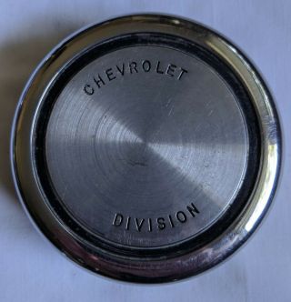 Vintage 1960s ? Chevrolet Division Truck Steering Wheel Horn Button Cap 3902776