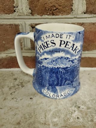 Vintage I Made It Pikes Peak - Colorado Stein Mug - Fine Staffordshire Ware