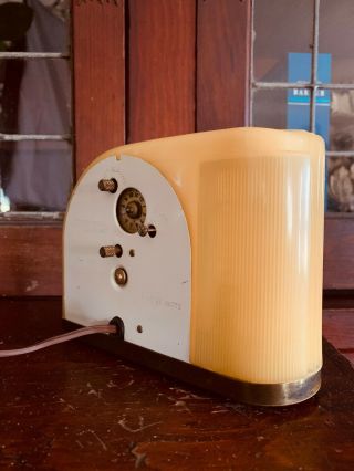 Vintage Westclox Moonbeam Clock with Alarm | Yellow Art Deco | Perfectly 3