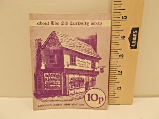 Vintage 1964 London Souvenir Book " About The Old Curiosity Shop " Dickens 5 - 3/8 "