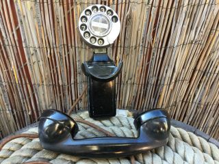 Vintage Bell Ae 43a Wall Mount Rotary Telephone - Space Maker Space Saver