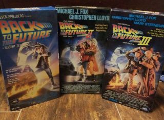Back To The Future Trilogy 3 Tape Movie Set Vintage Vhs Movies I Ii Iii 1 - 3