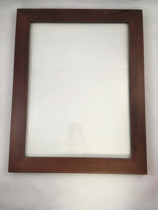 Vintage Brown Wood 9 X 12 Photo Frame Table Top Stand Or Wall Hanging