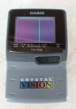 Vintage Casio Tv - 770b Battery Operated Handheld Portable Crystal Vision