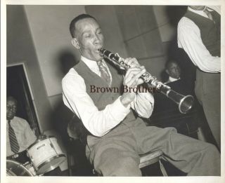 Vintage 1940s George Lewis Jazz Clarinetist Photo 3 - Brown Bros