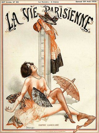 1925 La Vie Parisienne Trophee Caniculaire France French Travel Art Poster Print