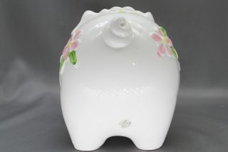 Vintage 1985 Lefton Floral Piggy Bank Made in Japan 05205 3