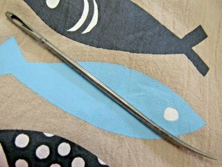 Large 6 " Vtg Sewing Needle Oval Eye Curved Wedge Sailmaker Carpet Upholstery