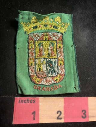 Vtg & As - Is (no Back) Granada Coat Of Arms Souvenir Patch For World Traveler 91c3