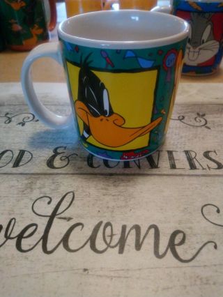 Vintage Looney Tunes Daffy Duck Coffee Mug Warner Bros.  1994 By Sakura