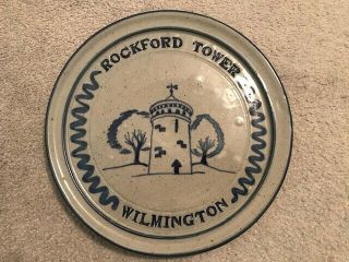 Handmade Rockford Tower Stoneware Plate Wilmington De