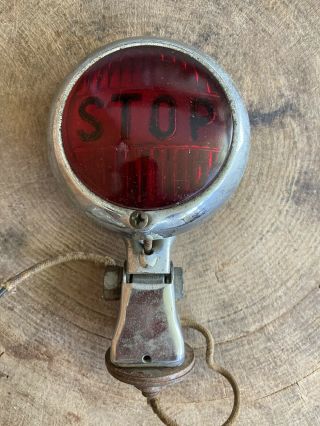 Vintage Ntd 402 Red Stop Light Glass Lense Auto Truck Motorcycle Tractor Car