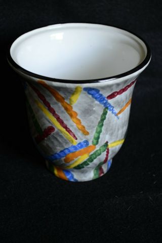 VTG Eva Zeisel Gobelin Line Art Deco Hand Painted Vase for Schramberg Germany 3