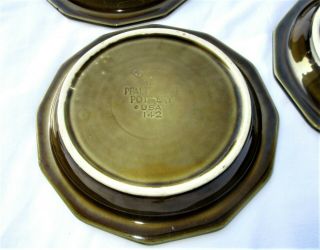 Set of 4 Vintage Pfaltzgraff Green Heritage Stoneware Dessert Bread Plate 6 3/4 