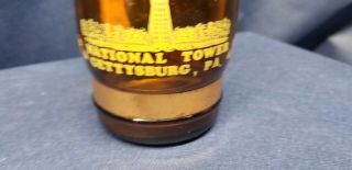 Vintage Collector ' s Souvenir Brown Glass Mug - National Tower,  Gettysburg,  PA 2