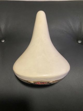 Selle San Marco Rolls Saddle Leather Seat Vintage Road Racing Bicycle Cream