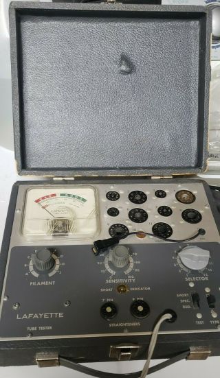 Lafayette Vacuum Tube Tester Vintage Audio Ham Radio