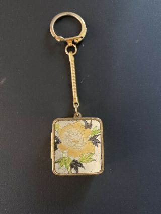 Vintage Floral Sankyo Music Box Keychain Made In Japan