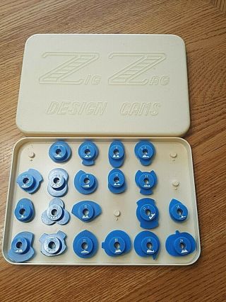Singer Zig Zag Design Cams Vintage Set Of 24 In Case Missing Four Cams