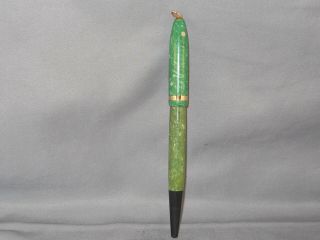 Sheaffer Vintage White Dot Ring Top Green Fountian Pen - - L4k Medium - -