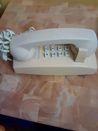Vintage At&t Beige Telephone - Wall Hanging - Push Button - Ringer/receiver Volume